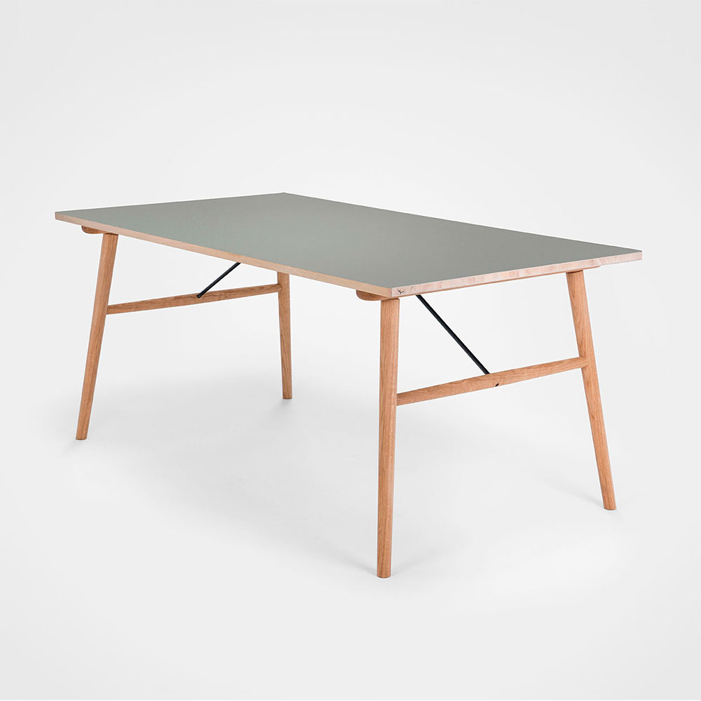 DINING TABLE 208cm // Ash grey Linoleum 