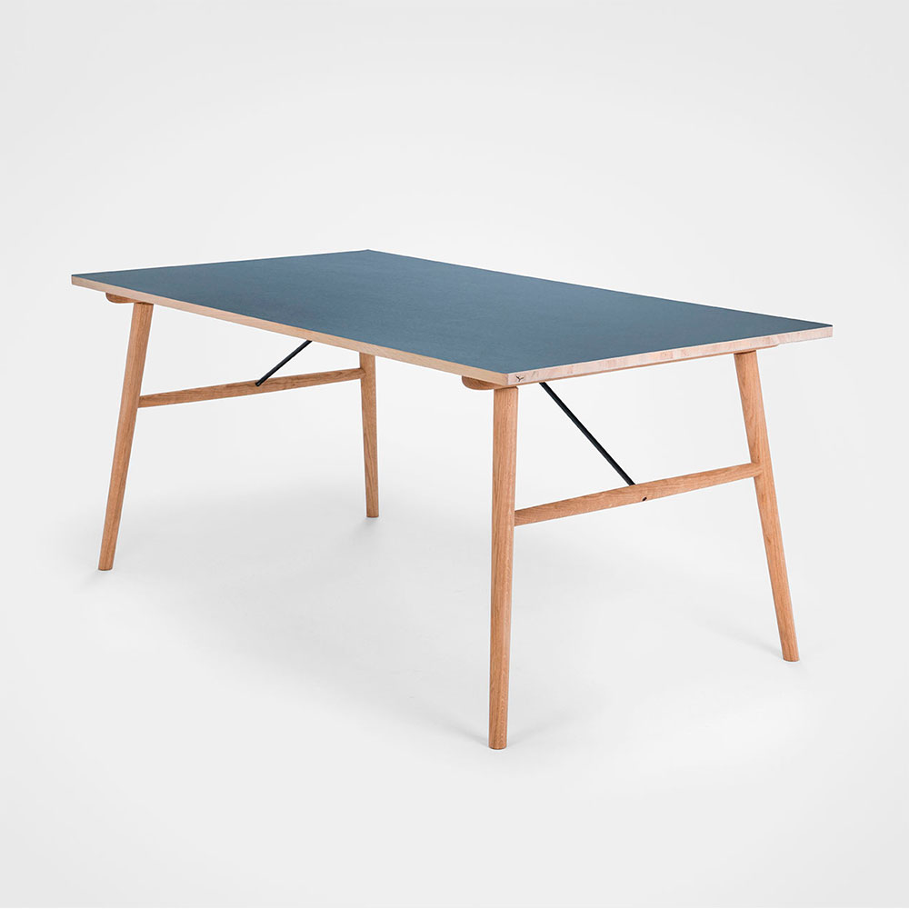 DINING TABLE 208cm // Smokey blue Linoleum 