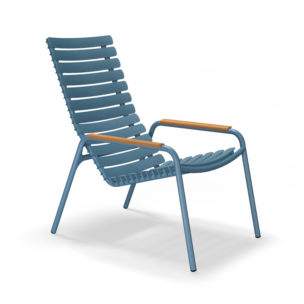 LOUNGE CHAIR // Sky blue // Bamboo armrests